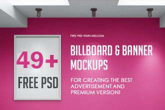49+ Free PSD Billboard & Banner Mockups for creating the best advertisement and Premium Version!