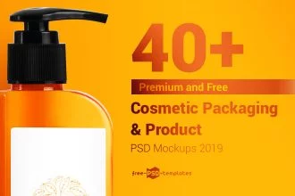 40+ Premium and Free Cosmetic Packaging & Product PSD Mockups 2019