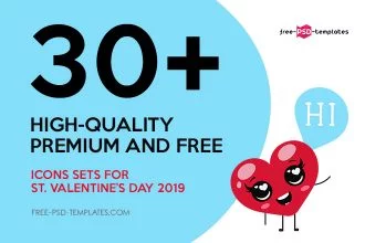 30+ High-Quality Premium and Free Icons Sets for St. Valentine’s Day