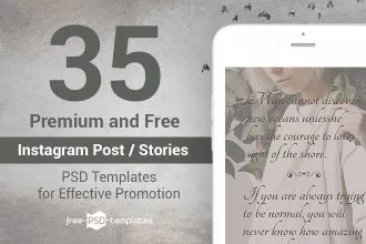 35 Premium and Free Instagram Post / Stories PSD Templates for Effective Promotion