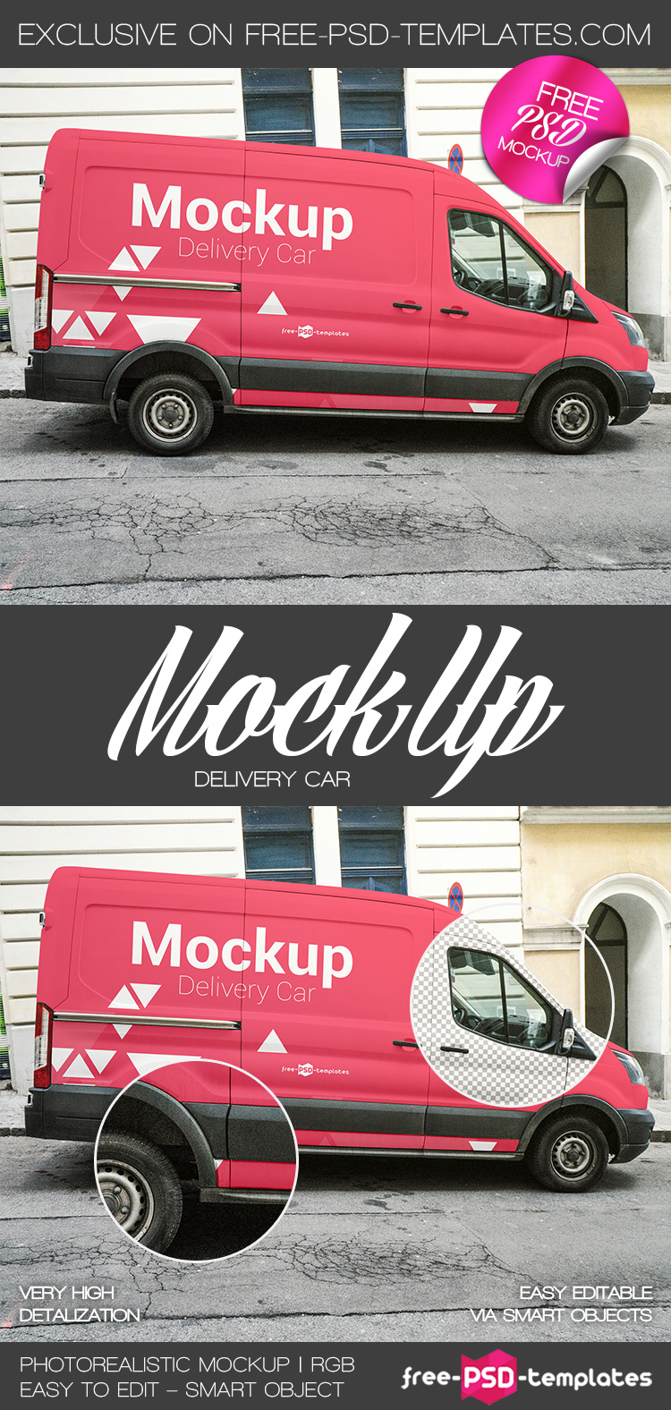 Download Free Delivery Car Mock-up in PSD | Free PSD Templates
