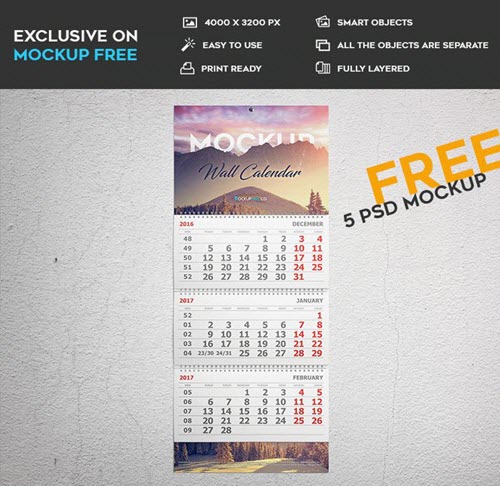 Download 35 Premium And Free Calendar Mockups Templates In Psd 2019 Free Psd Templates Yellowimages Mockups