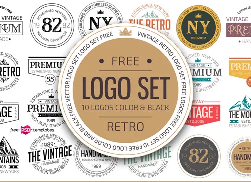 Vintage Logo Design 30 Logo Pack Instant Download Vector Logo 
