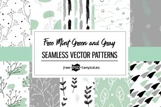 Free Mint Green and Gray Vector Patterns