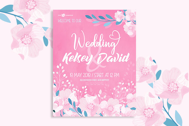 Free Wedding Flyer in PSD – Free PSD Templates