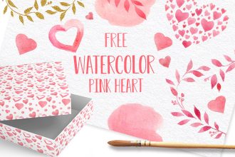 Free Watercolor Hearts
