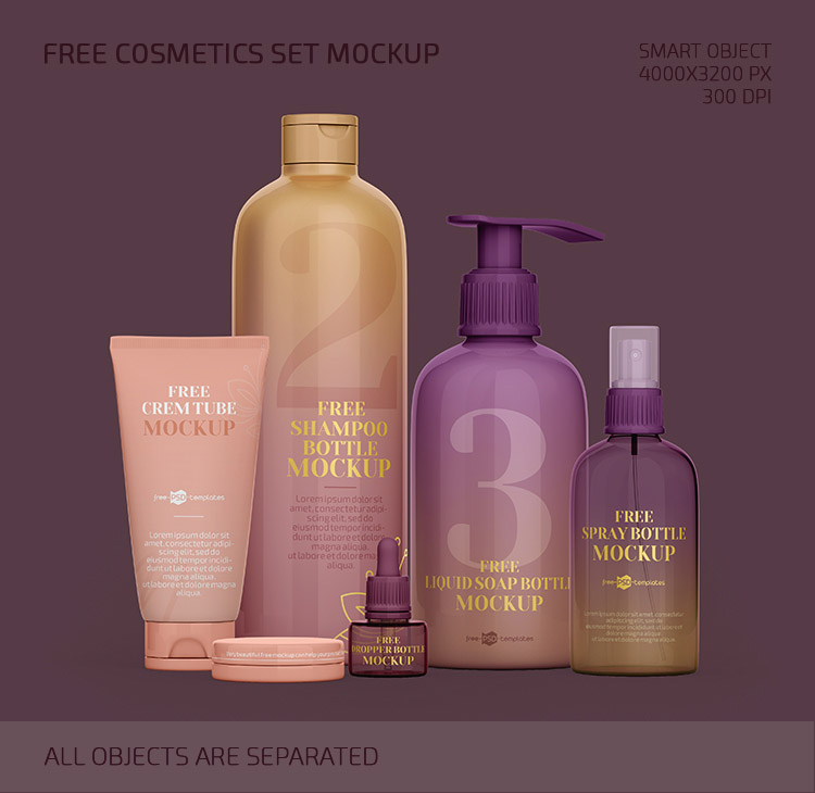 Download 77+ Free PSD Cosmetic Packaging Mockups for creative designers & Premium Version! | Free PSD ...