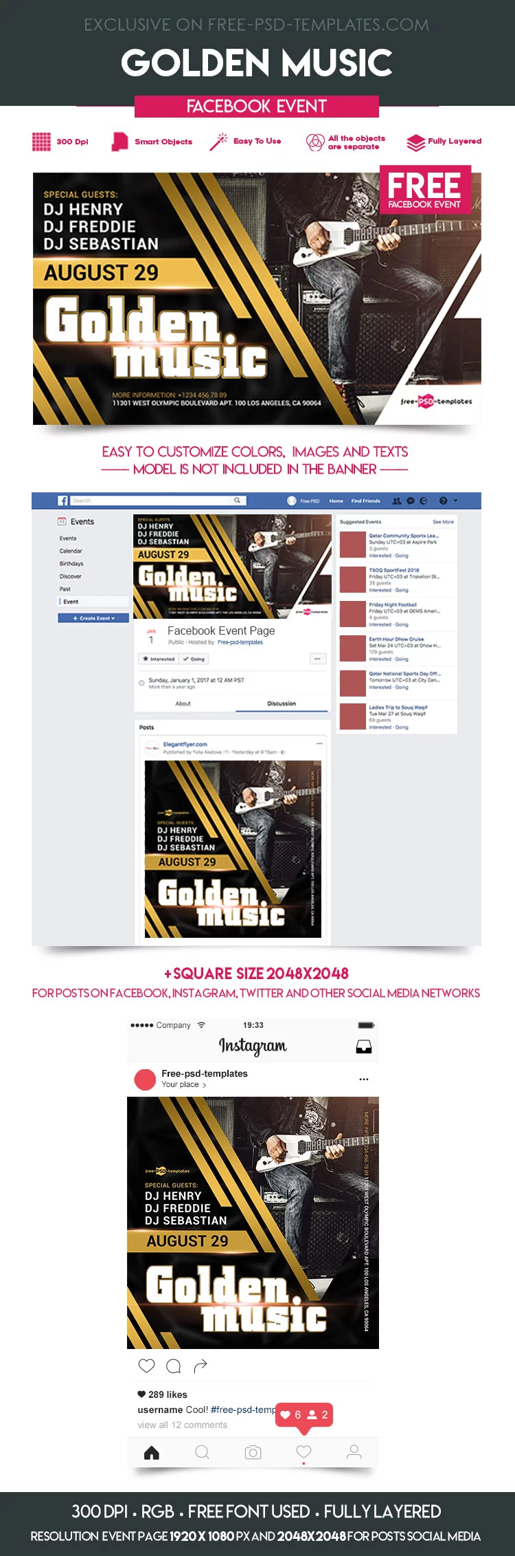 Free Golden Music Facebook Event Page