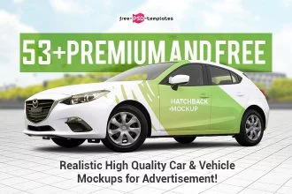 53+ Free PSD Realistic High Quality Car & Vehicle Mockups for advertisement and Premium Version!