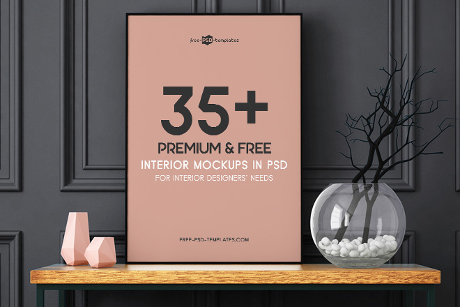 Download 35 Premium And Free Interior Mockups In Psd For Interior Designers Needs Free Psd Templates PSD Mockup Templates