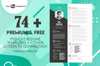 74+ FREE PSD CV/ RESUME TEMPLATES + COVER LETTERS TO DOWNLOAD AND PREMIUM VERSION!