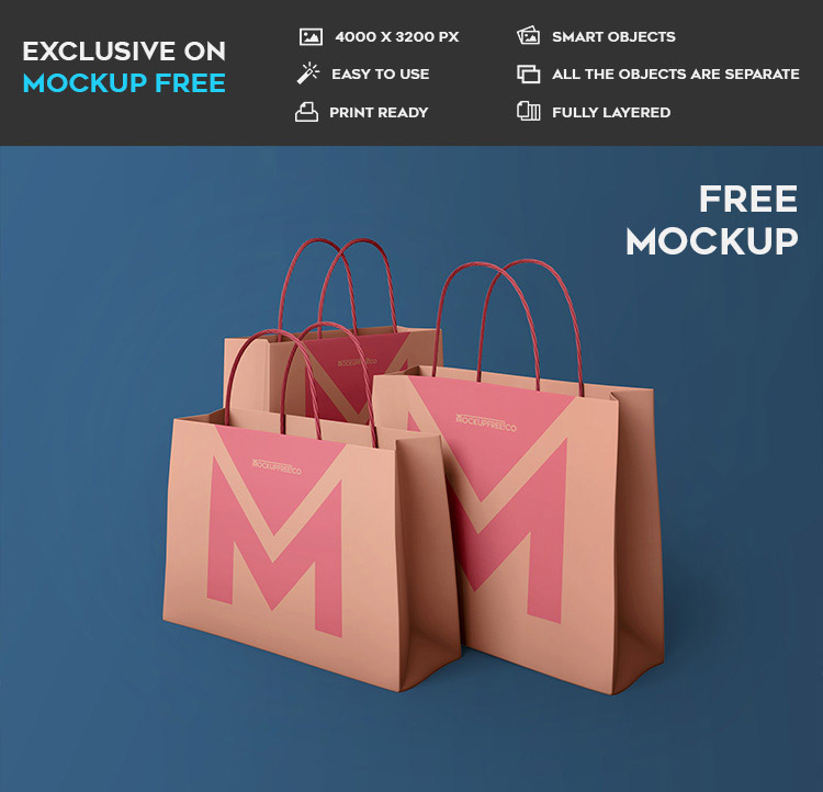 Download 65+ Free Professional Shopping Bag Mockups and Premium ...