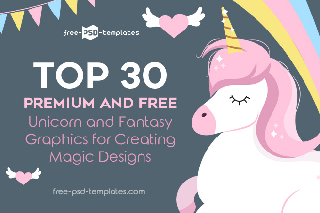 Top 30 Premium And Free Unicorn And Fantasy Graphics For Creating