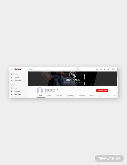 Download Youtube Banner Size Template Psd Download
