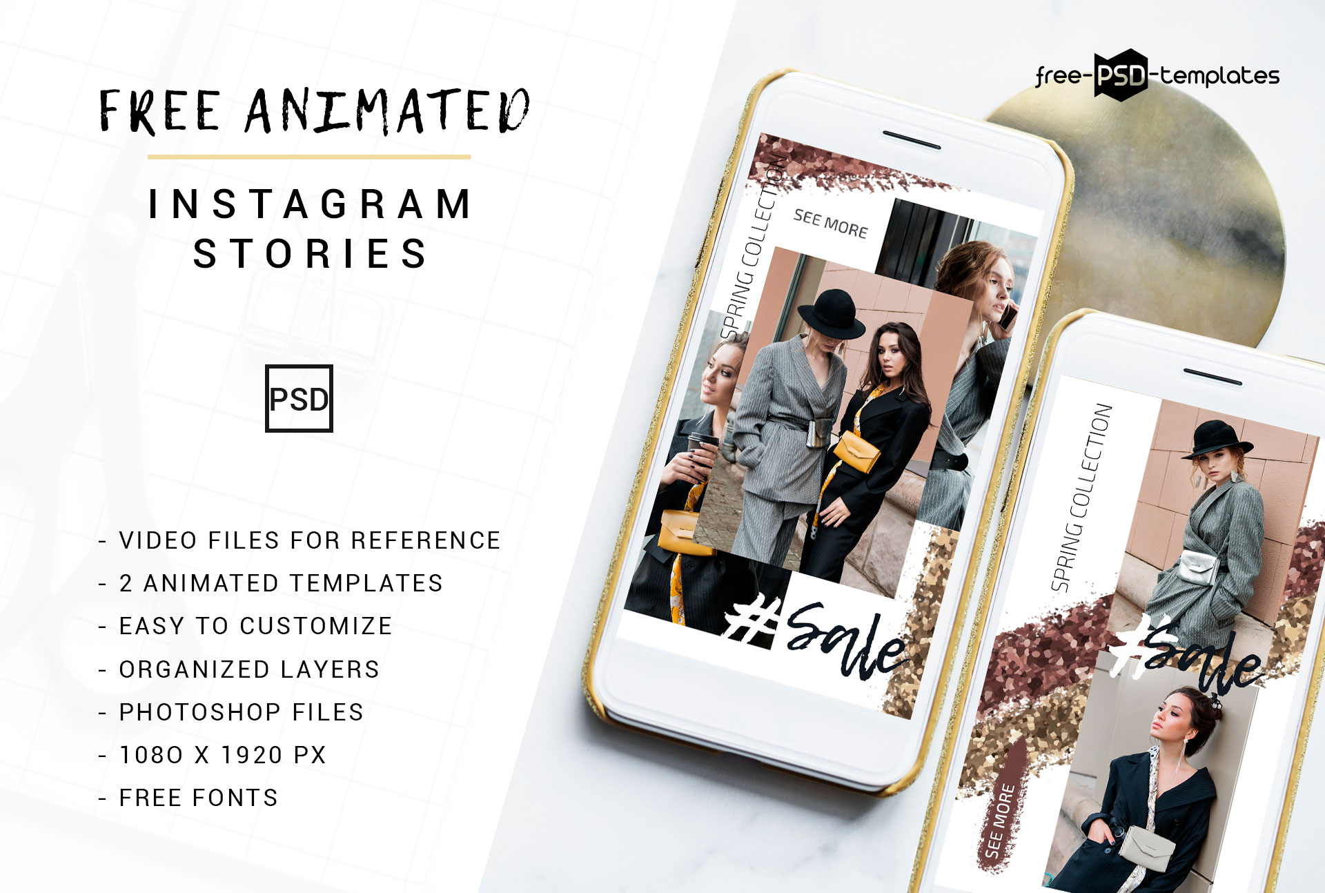 Download 74 Free Psd Instagram Fashion Templates To Be Stylish And Premium Version Free Psd Templates PSD Mockup Templates