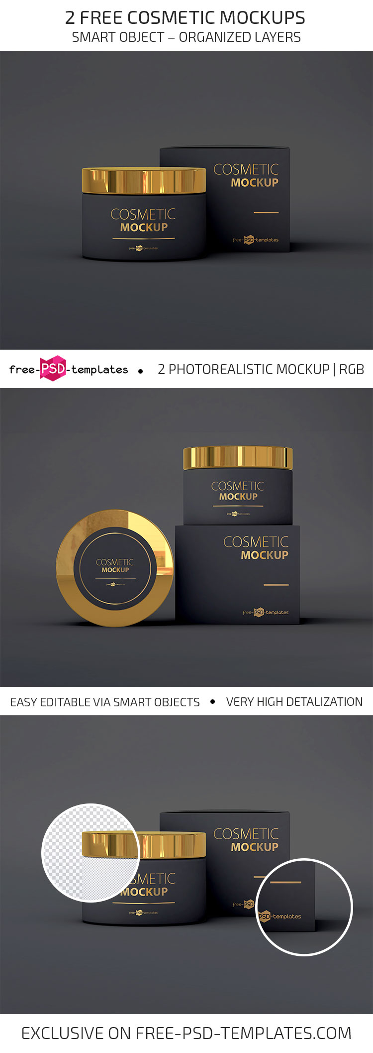 Download 2 Free Cosmetic Mockups | Free PSD Templates