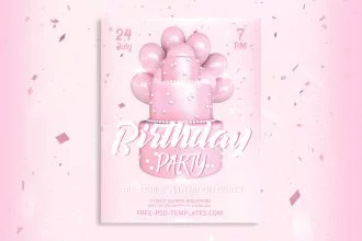 Free Birthday Party Flyer in PSD