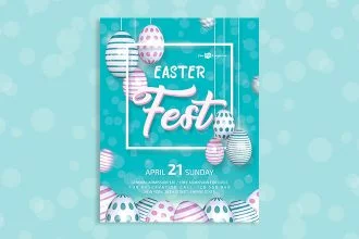 Free Easter Fest Flyer in PSD