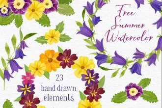 Free Summer Watercolor