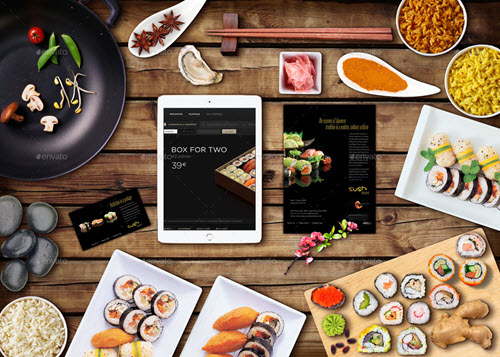 Download 35+ Premium and Free Food Scene Generators & Mockup Creators 2019 | Free PSD Templates