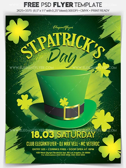 Free Vector  Realistic st. patrick's day flyer template