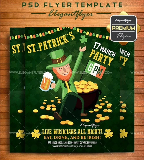 Free Saint Patrick's Day Party Flyer Template PSD - TitanUI