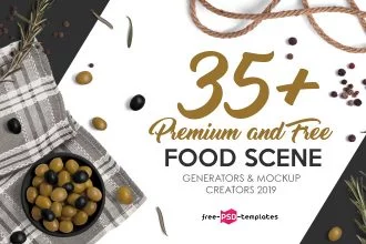 35+ Premium and Free Food Scene Generators & Mockup Creators 2019