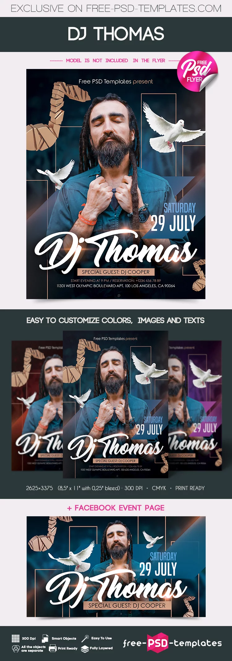 Free DJ Thomas Flyer in PSD