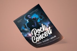 Free Rock Concert Flyer in PSD