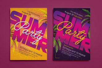 Free Summer Party Flyer in PSD