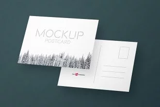 2 Free Postcard Invitation Mock-ups in PSD