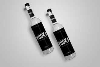 2 Free Vodka  Mock-ups in PSD