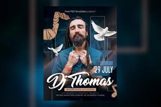 Free DJ Thomas Flyer in PSD