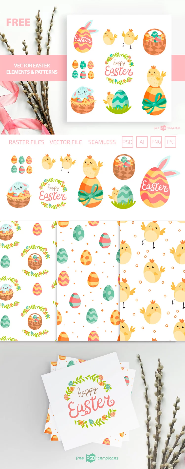 Free Vector Easter Elements & Patterns