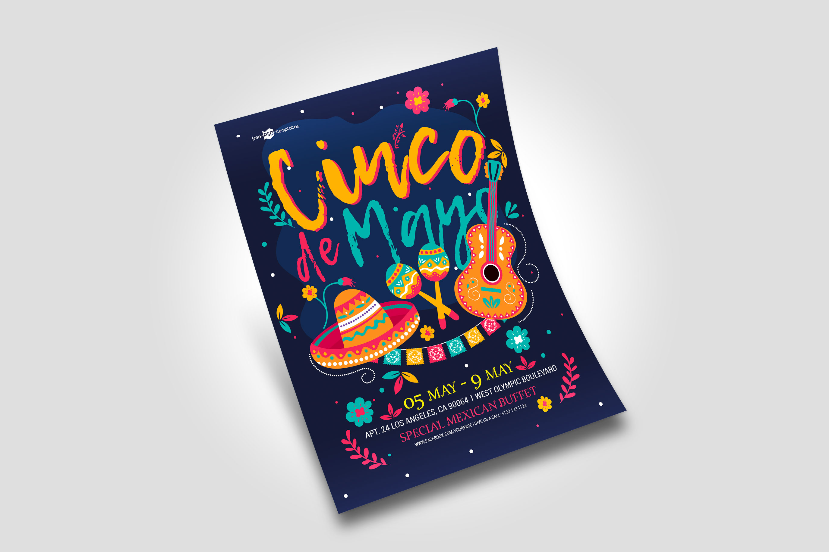 Free Cinco De Mayo Flyer in PSD Free PSD Templates