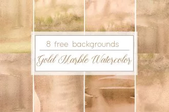 Free Gold Marble Watercolor