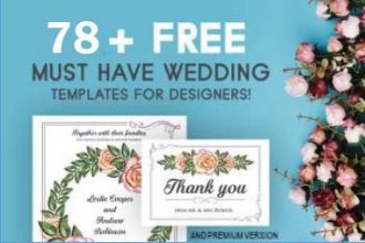 78+ MUST HAVE FREE WEDDING TEMPLATES FOR DESIGNERS & PREMIUM VERSION!