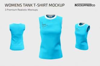 Women’s Tank T-Shirts MockUp Set