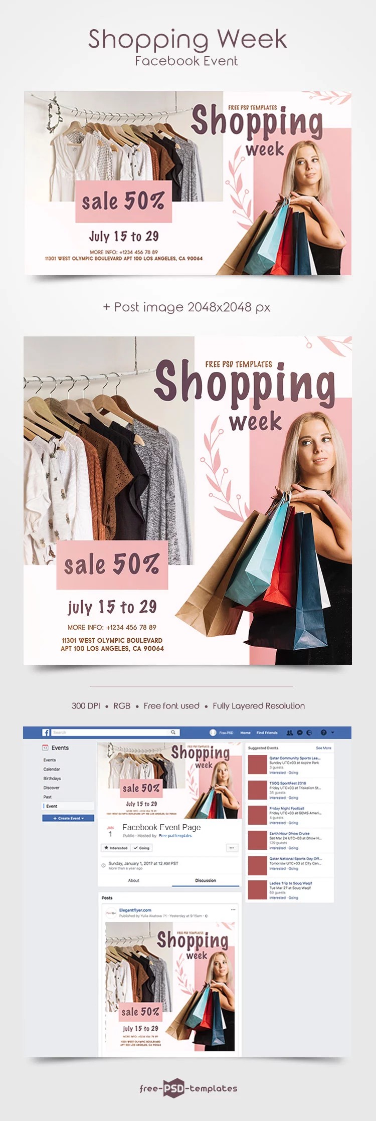 Free Shopping Week Facebook Event Page