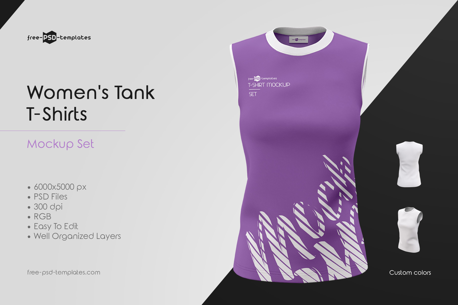 Download Women S Tank T Shirts Mockup Set Free Psd Templates PSD Mockup Templates
