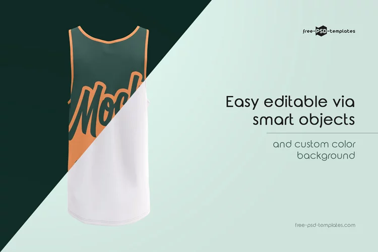 Men's Sports Tank Top Mockup Template Set in PSD