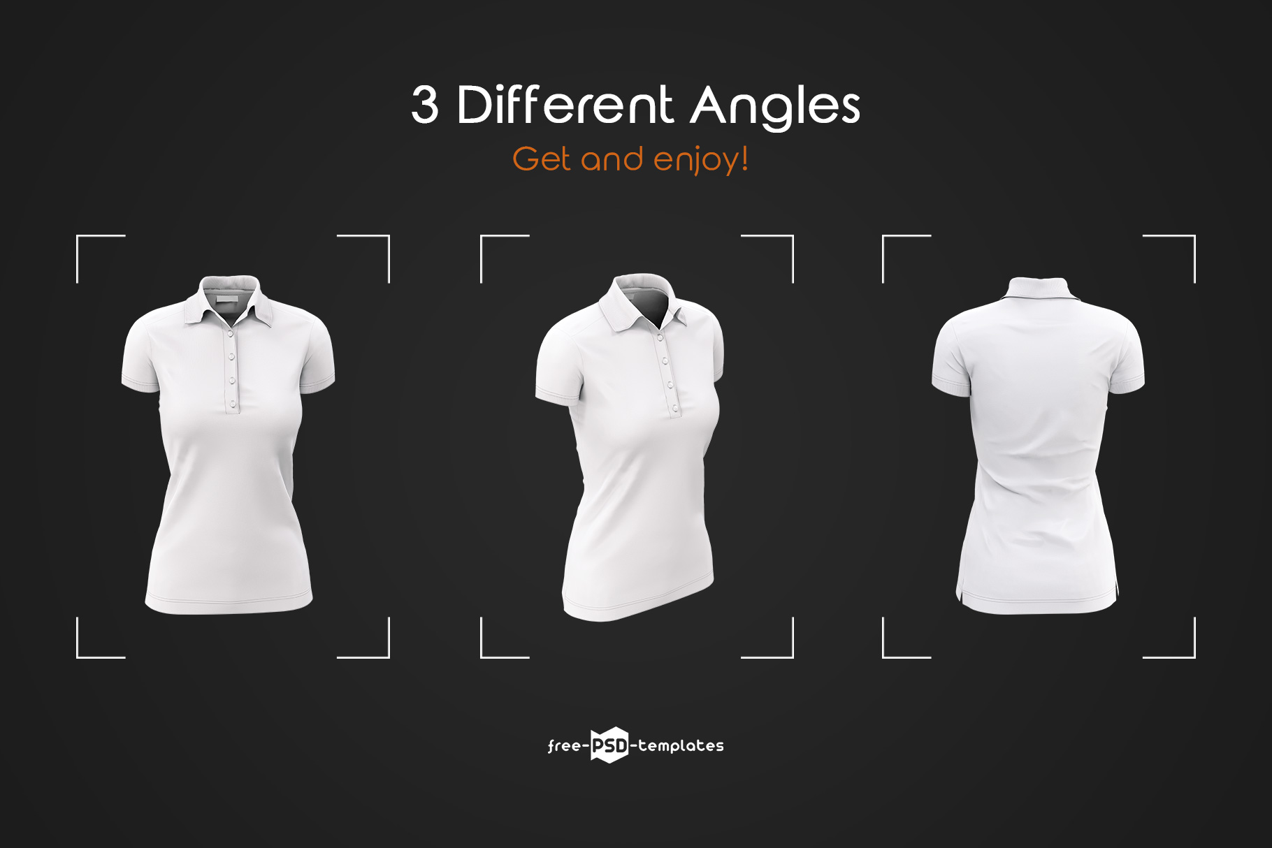 Download Womens Polo T-Shirts MockUp Set | Free PSD Templates
