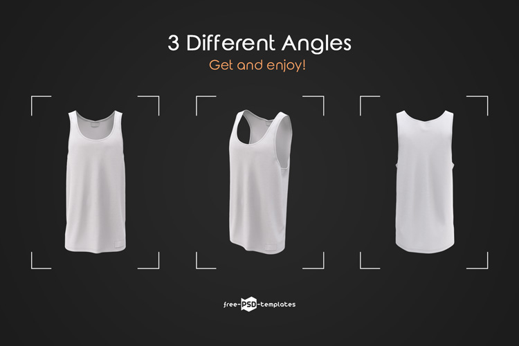 Download Free Mens Tank Top Long T-Shirts MockUp | Free PSD Templates