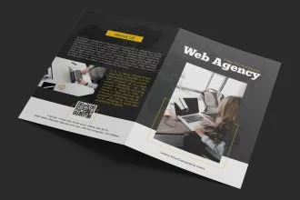 Free Web Agency Bi-Fold Brochure in PSD