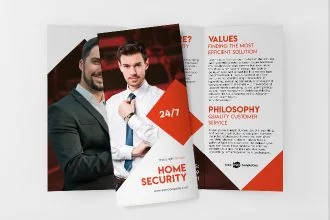 Free Home Security Tri-Fold Brochure in PSD
