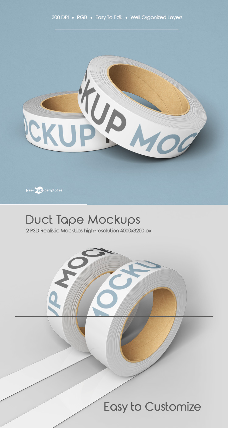 Download 2 Free Duct Tape Mock-ups in PSD | Free PSD Templates