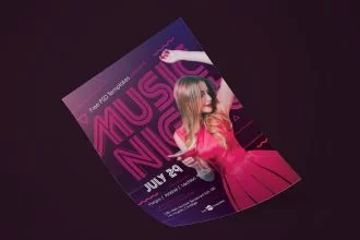 Free Music Night Flyer in PSD