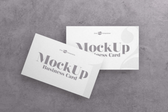 Free Business Card V04 Mock-up in PSD