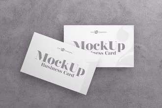 Free Business Card V04 Mock-up in PSD