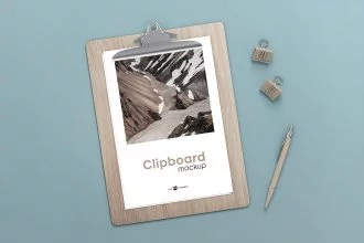 Free Clipboard Mock-up in PSD